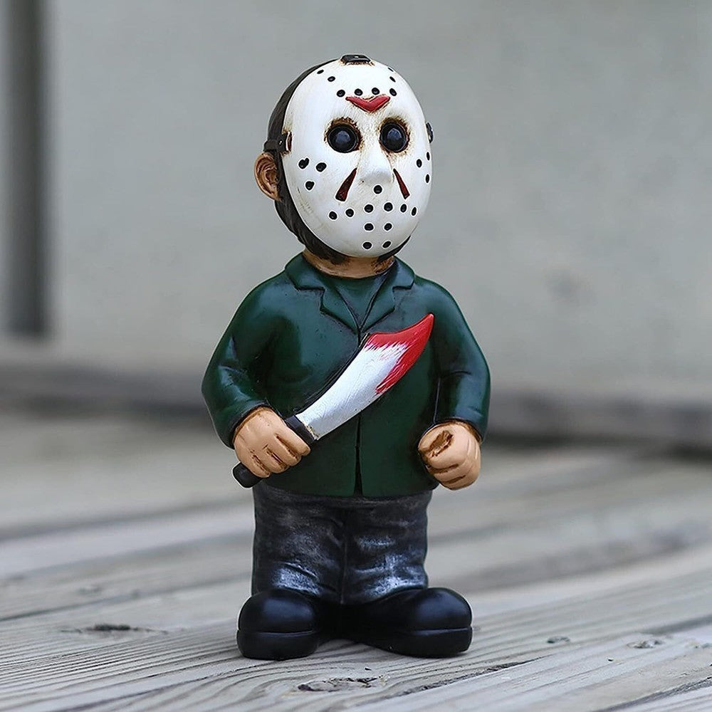 Horror Movie Garden Gnomes Nightmares Michael Myers Jason Statues Gift UK