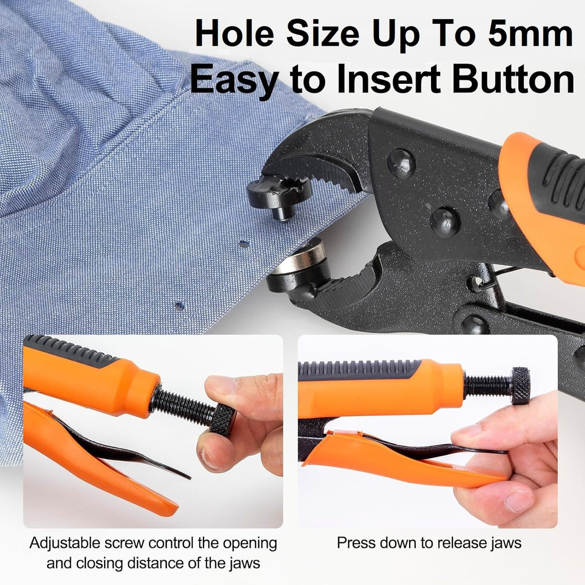 176Pcs Heavy Duty Snap Fastener Pliers Kit Leather Press Stud Button Tool UK