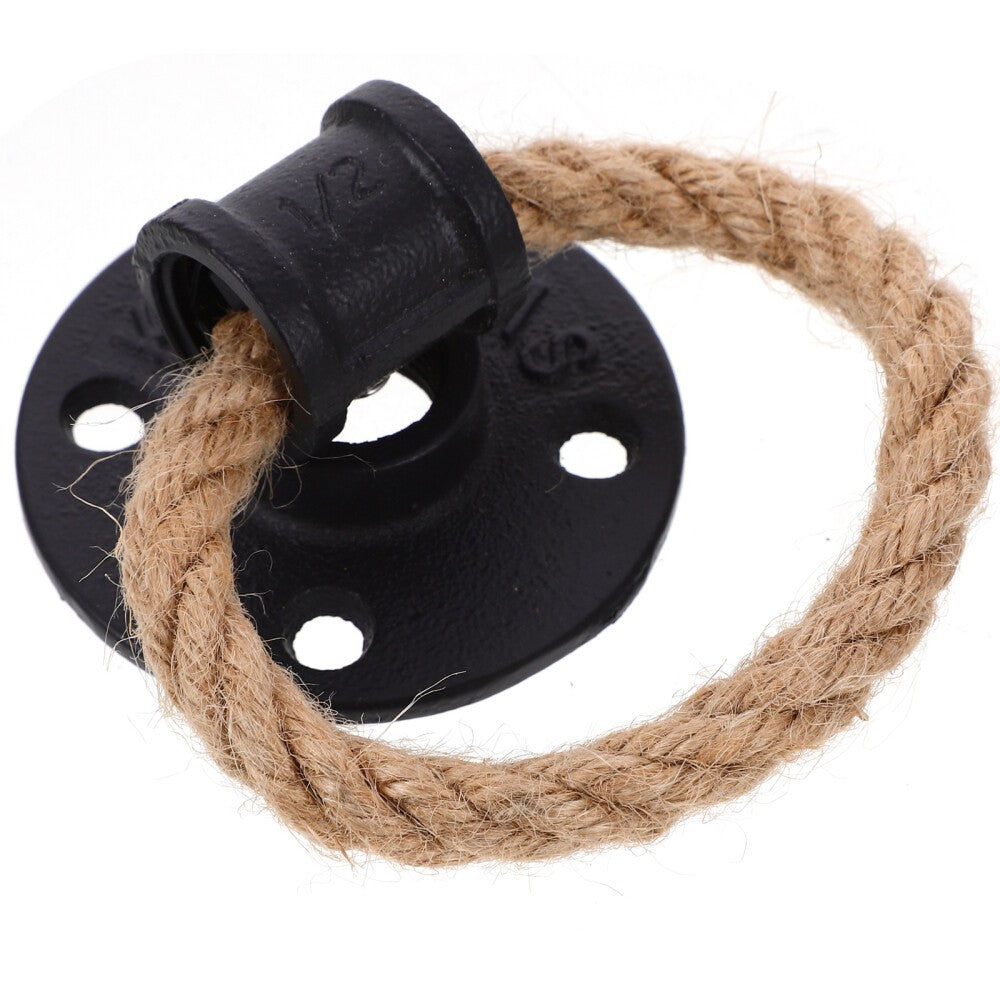 Rope Pull Handle Ring Handles Rustic Door Wall Mounted