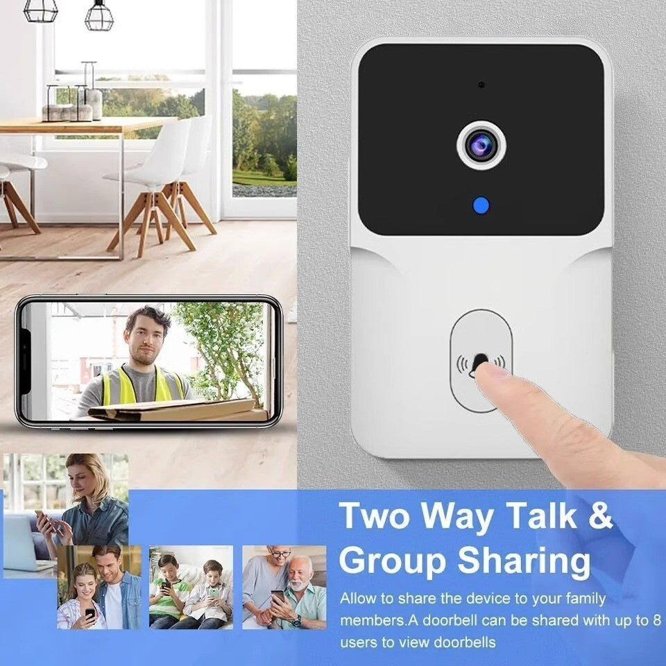 Smart WiFi Wireless Video Doorbell Security Ring Phone Camera Door Bell Intercom