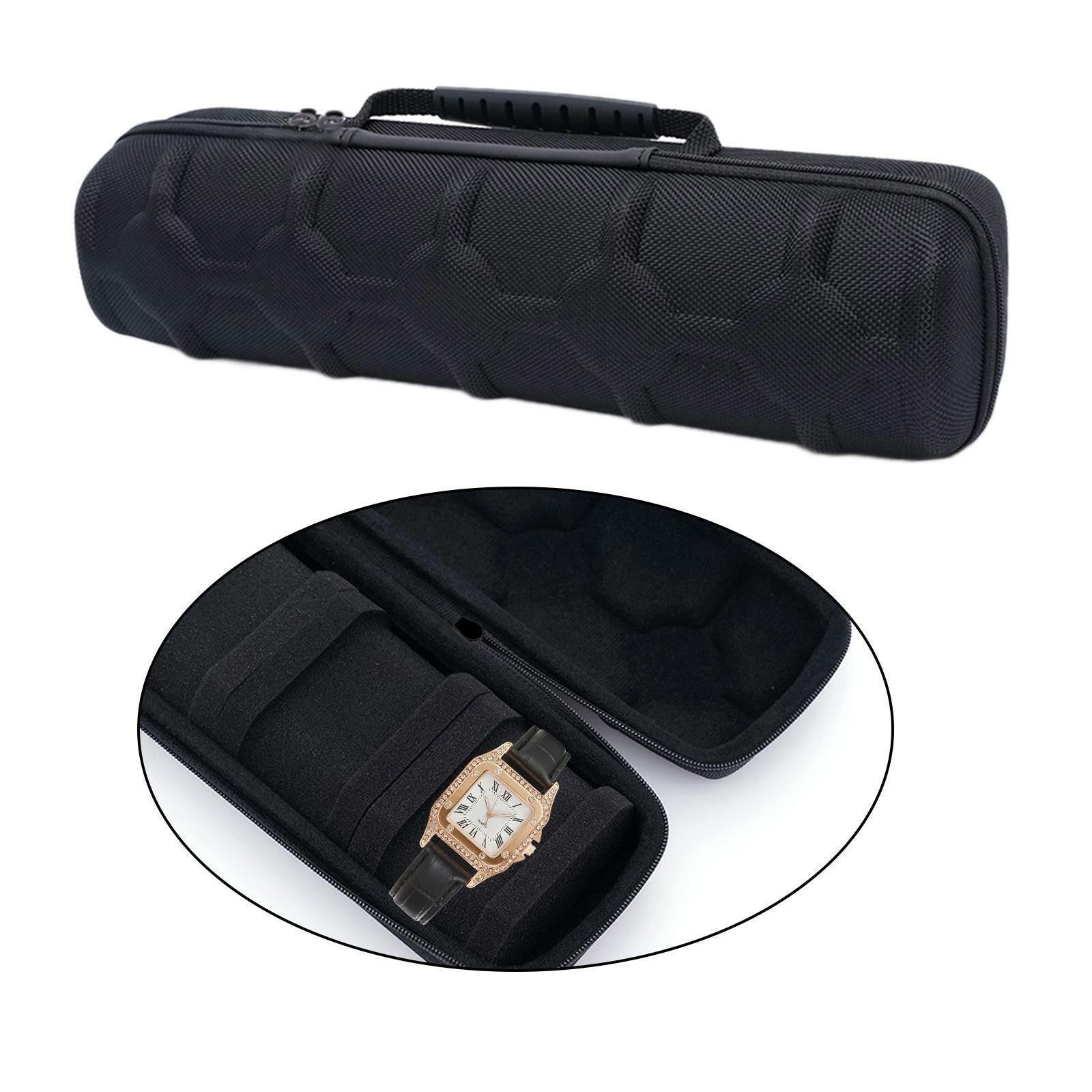 Watch Roll Travel Case Storage Organizer 5 Slots Watch Box for Men & Women