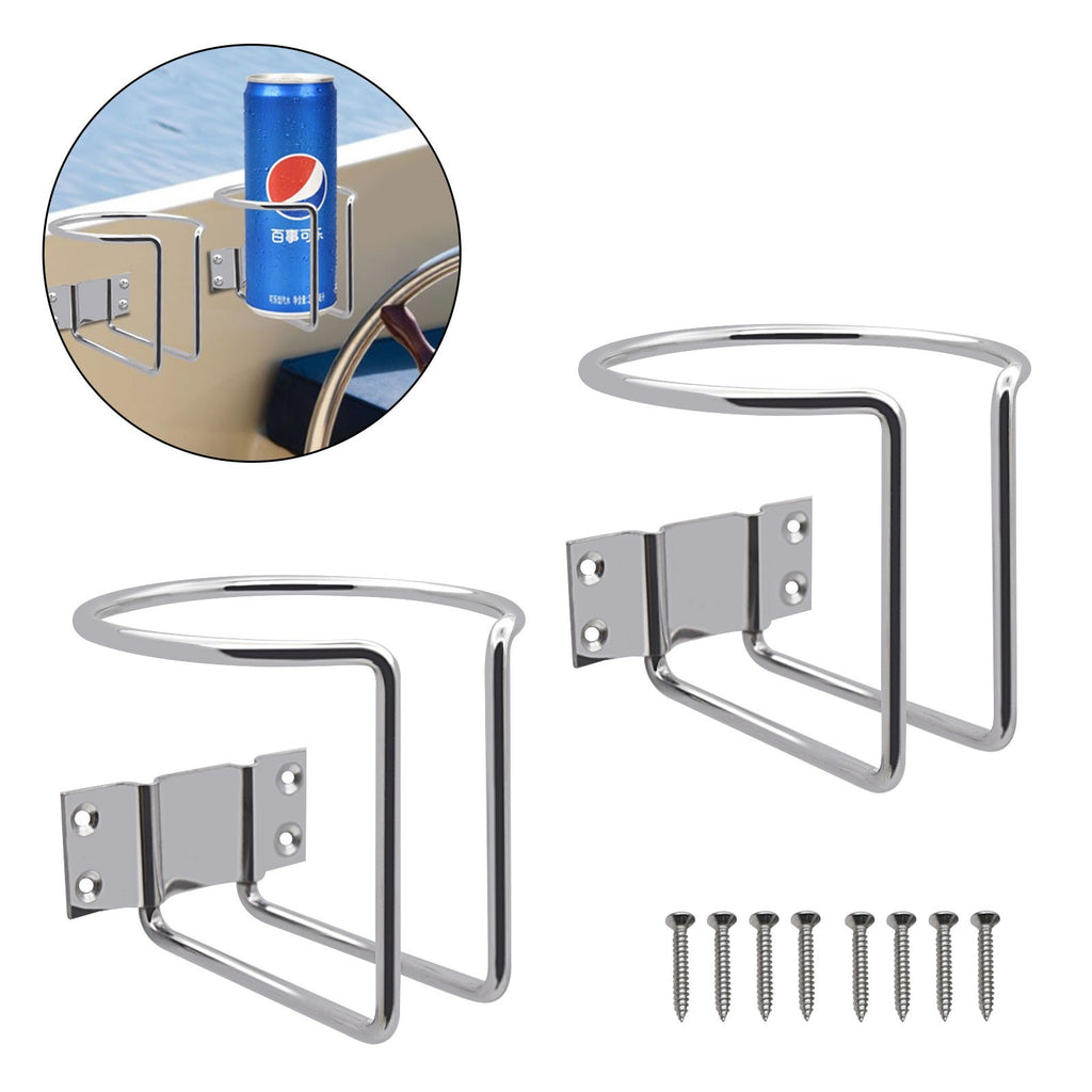 Universal Stainless Steel Car Drink Holder Cup Holders for Boat Truck Marine 2x