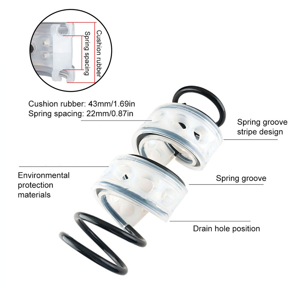2Pcs Type-D Car Auto Rubber Shock Absorber Spring Bumper Buffer Power Cushion