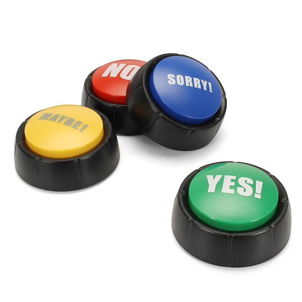 YES NO MAYBE SORRY Sound Button Sets Game Party Tools Holiday Supplies.*