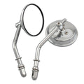 Chrome Motorcycle Motorbike Round Rear Wing Mirrors For Harley Sportster Bobber*