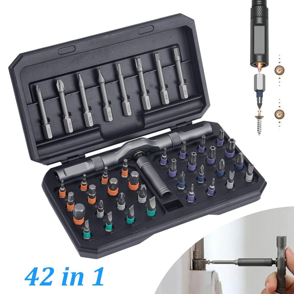 Magnetic Screwdriver Set, 24/42 in-1 DIY Ratchet Screwdriver Kit for Home Repair