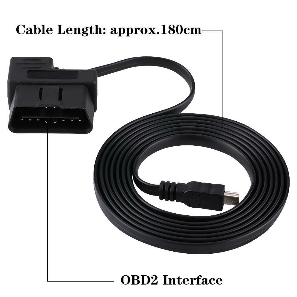 OBD2 Diagnostic Cable 16pin Diagnostic Extension Adapter to Mini USB Cable