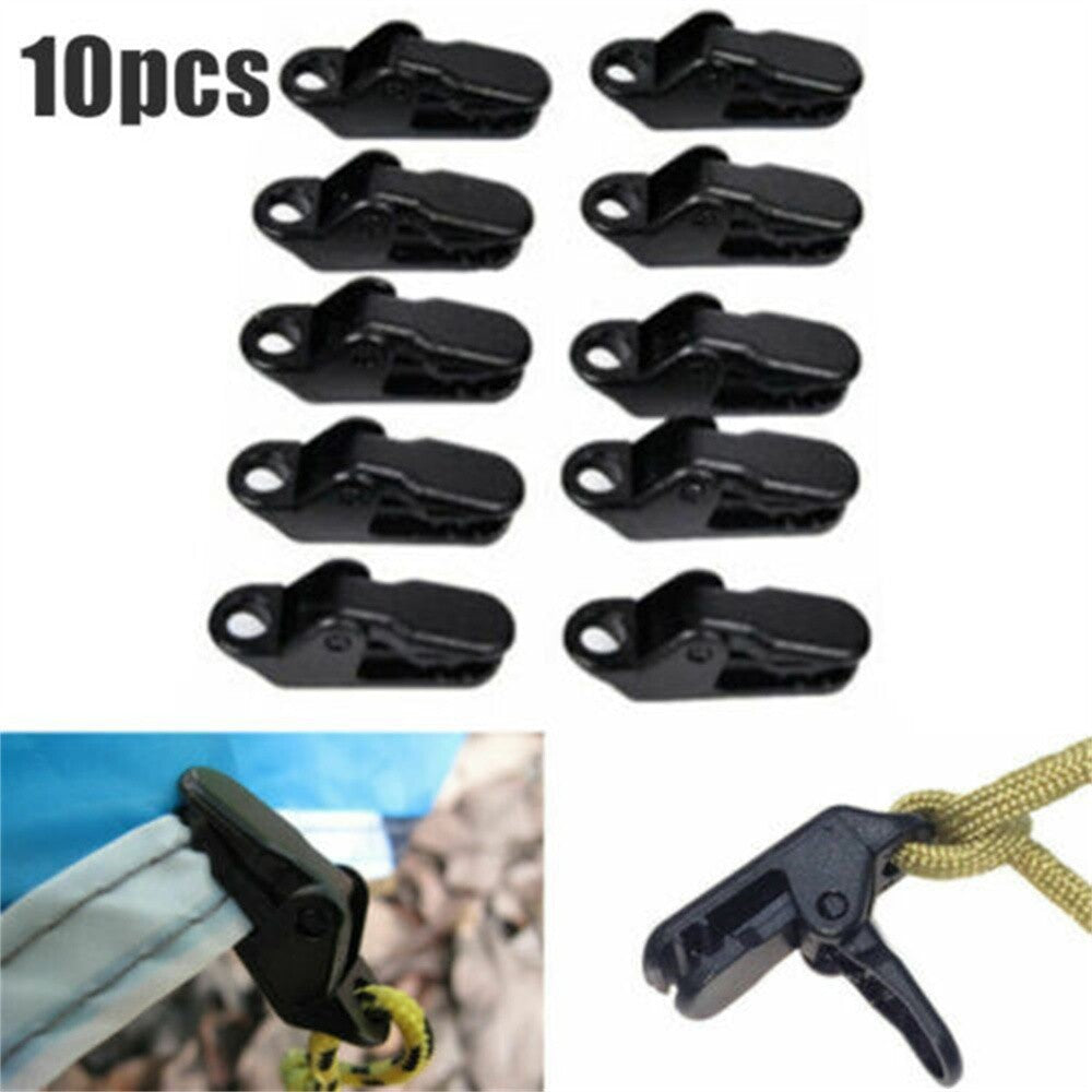 40 PCS Awning Tarp Clips Set Tent Clamp Buckle Camping Tool Heavy Duty Black UK