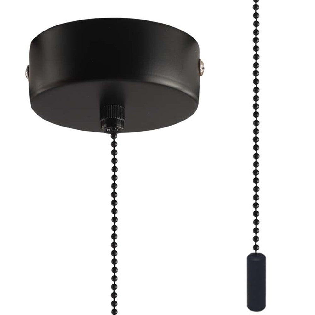 Modern Bathroom Pull Cord Light Switch with 150cm Chain and Chrome Design