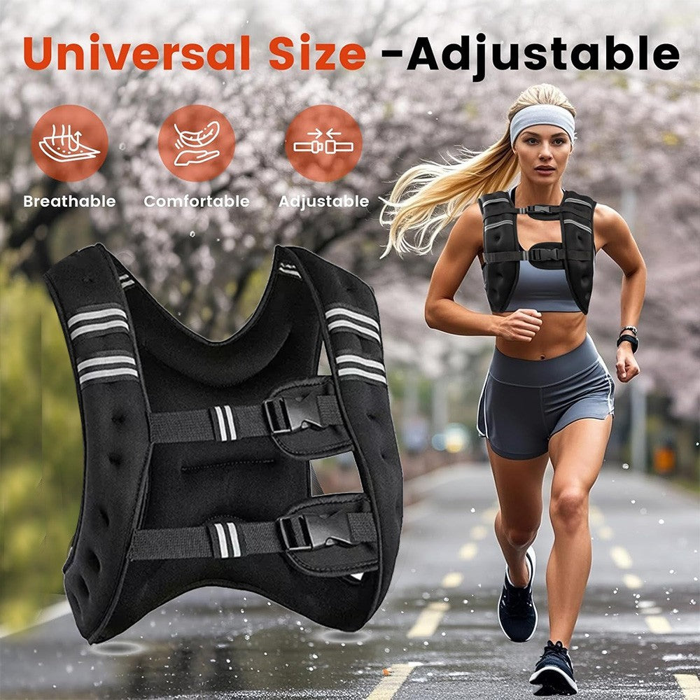 10KG Weighted Vest Gym Exercise Fitness Strength Sport Training Running Diet Los