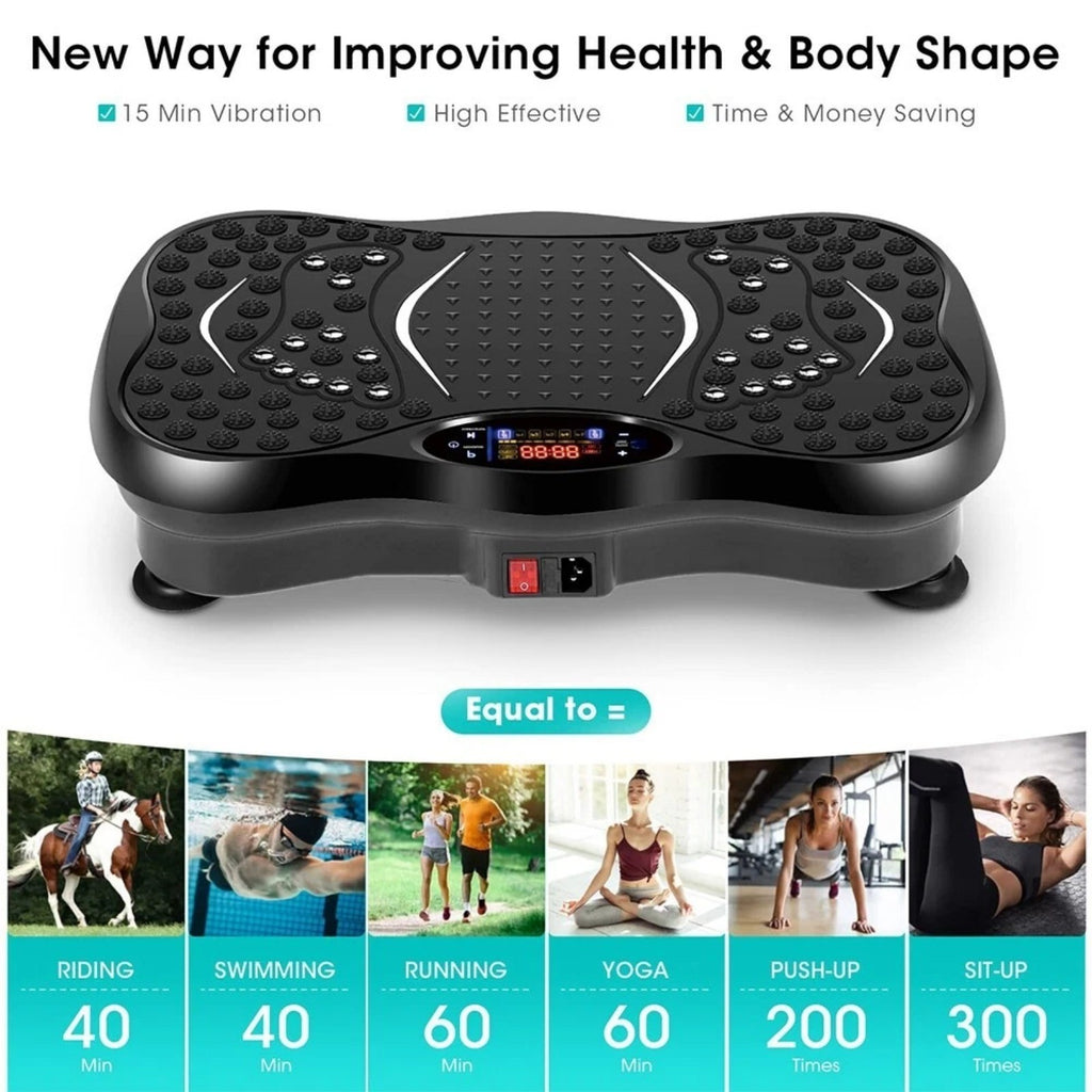 Vibration Plate Body Shaker Massage Fitness Machine Oscillating Power 3D Silent