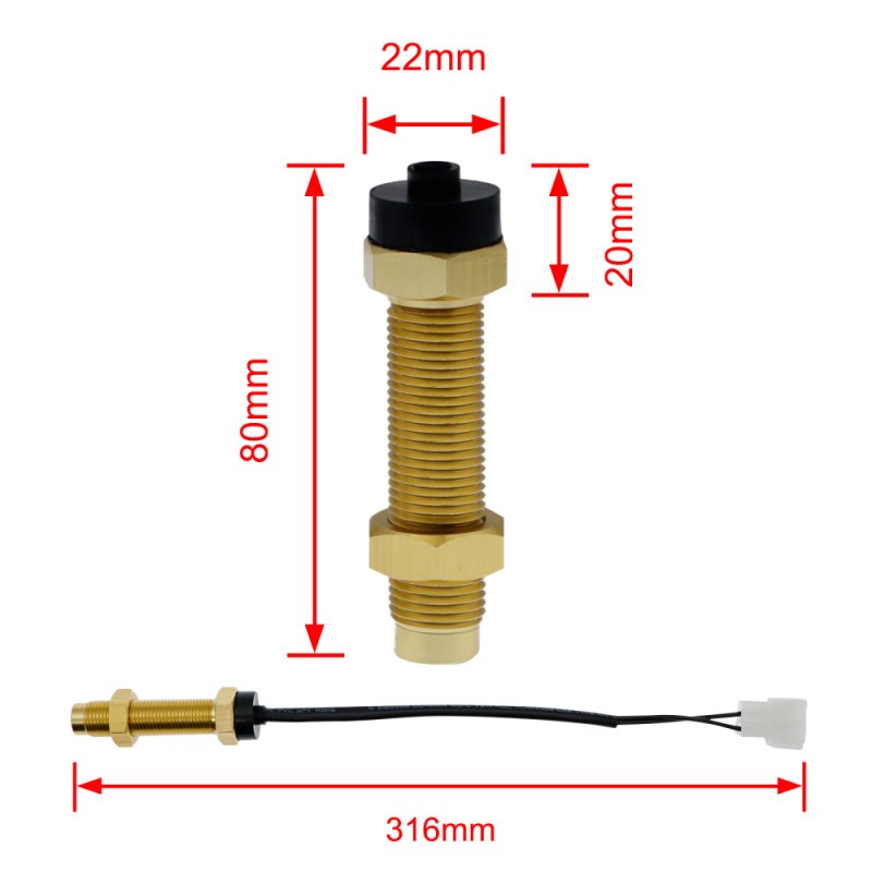 M16 Tachometer Sensor Compatible With RPM Tacho Sender for Car Boat Speed Meter