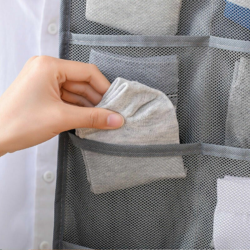 30 Pockets Double 2 Side Hanging Bag Bra Underwear Storage Organiser Tidy Hanger