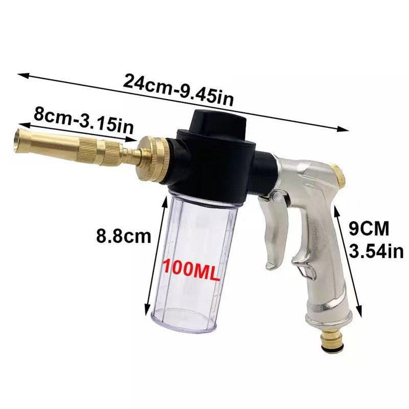 Garden Hose Spray Nozzle Adjustable Multi Pattern Gun Watering Jet Wash Attachme