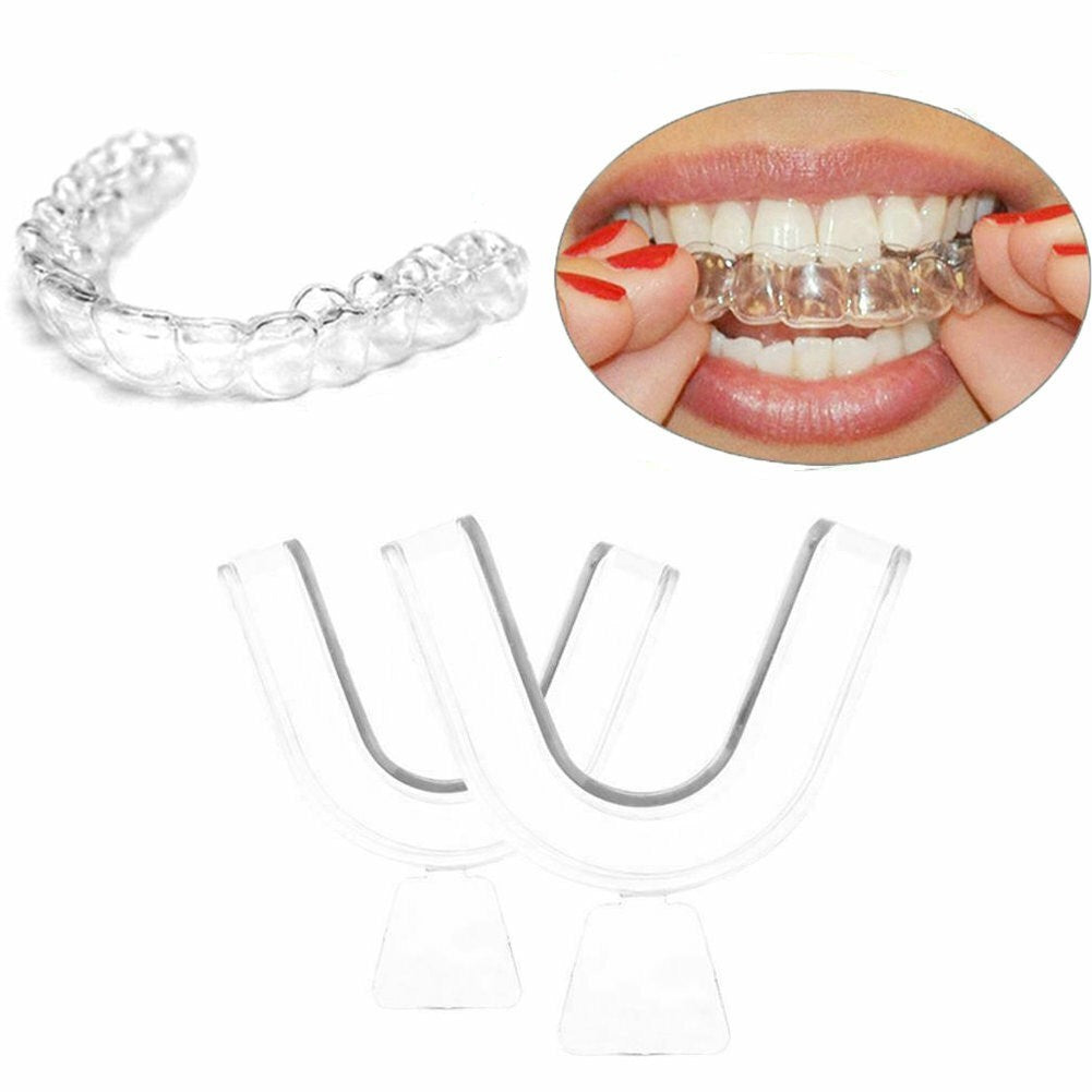 2/4PCS Sleeping Mouth Guard Stop Teeth Grinding Anti Snoring Bruxism Eliminates.