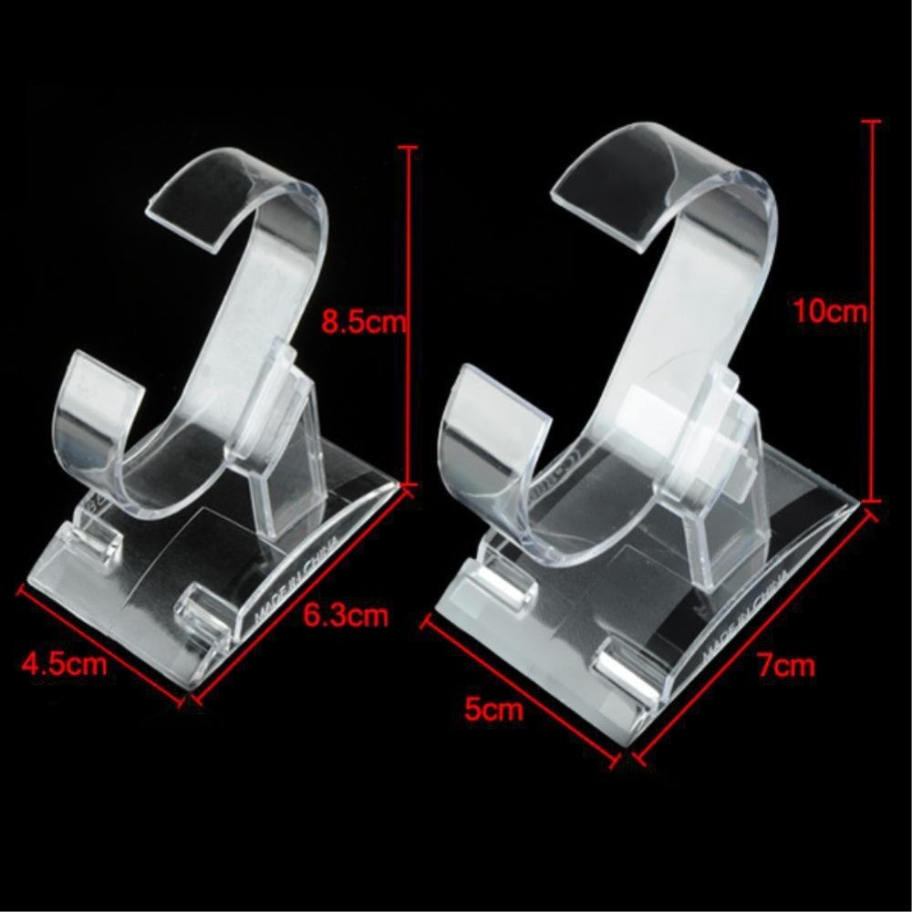 10pcs Wristband Showcase Watch Stand Rack Acrylic Clear Display Holder