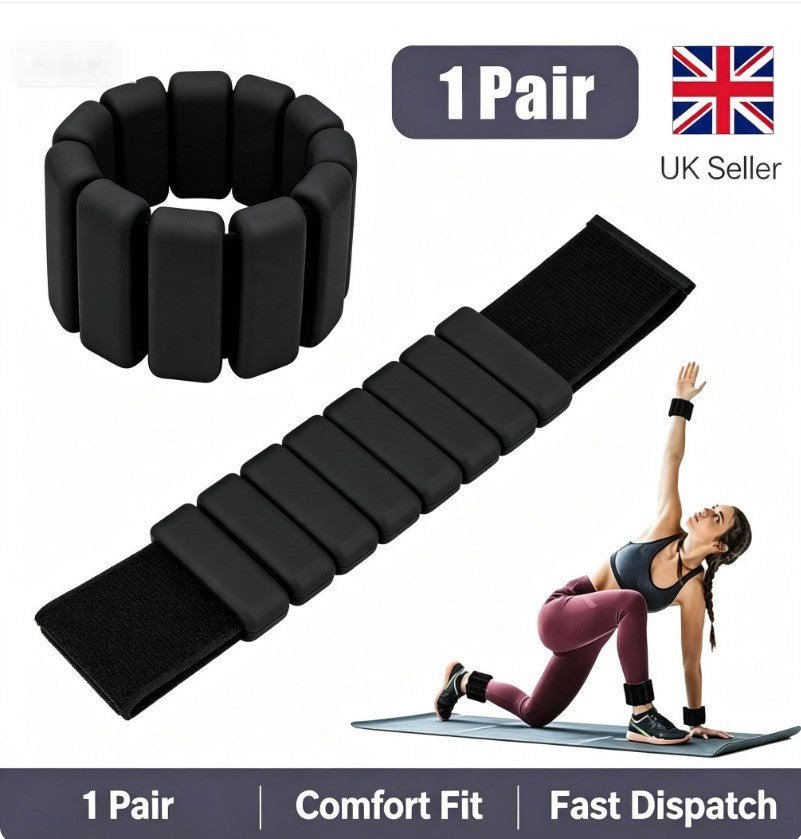 1 pair Adjustable Wrist Ankle Weights Aerobics Pilates Weight-Bearing Bracelet