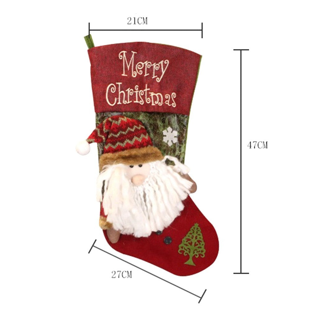 Christmas Stocking Set of 2, Xmas Stockings for Tree Decoration,4343