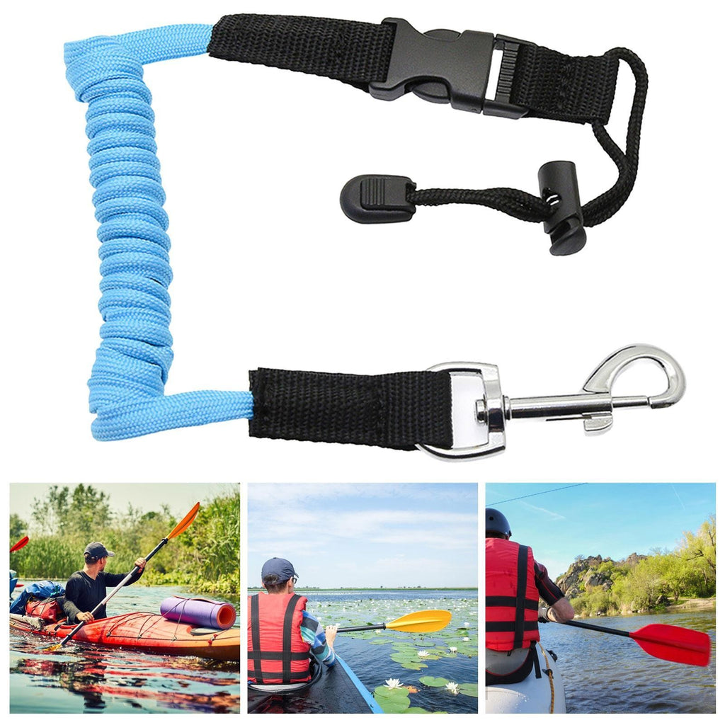 Kayak Paddle Leash Lightweight Fishing Accessories Coiled Lanyard Rope for