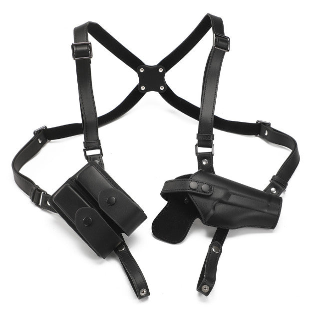 General Shoulder Holster Vertical Gun Adjustable PU Leather Holster Right Hand