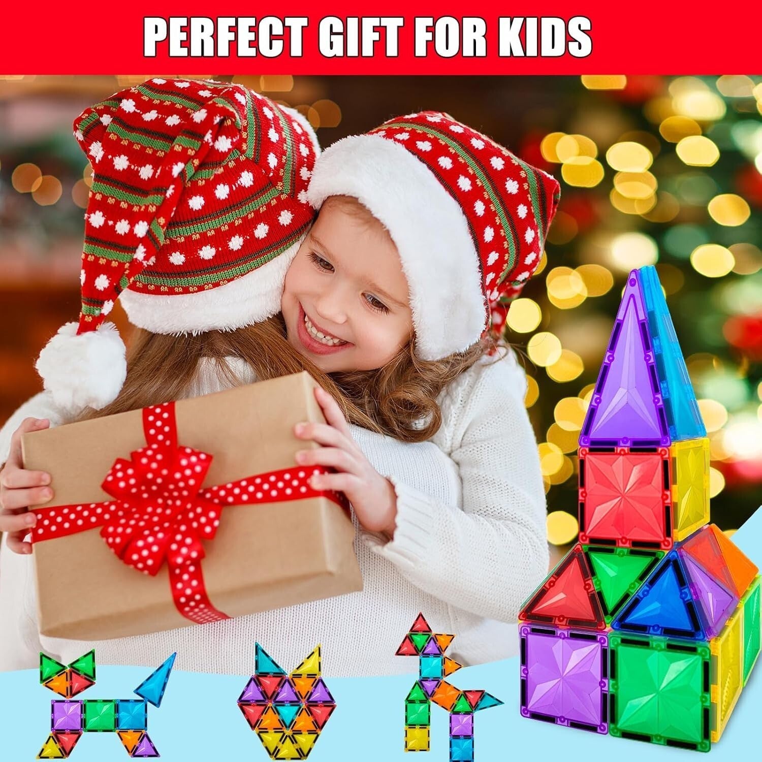 Magnetic Tiles Construction Toy Set Kids Building Blocks 3D Puzzle UK NEW 110pcs