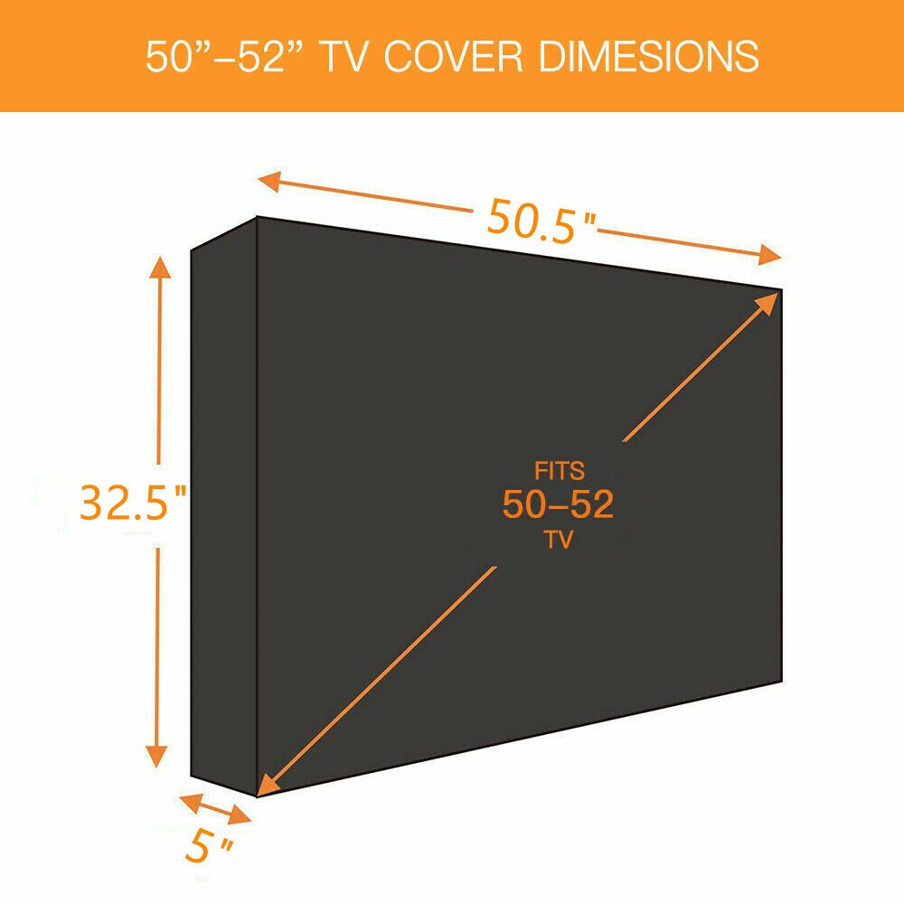 30-58" Dustproof Waterproof TV Cover Outdoor Patio Flat Television Protector UK