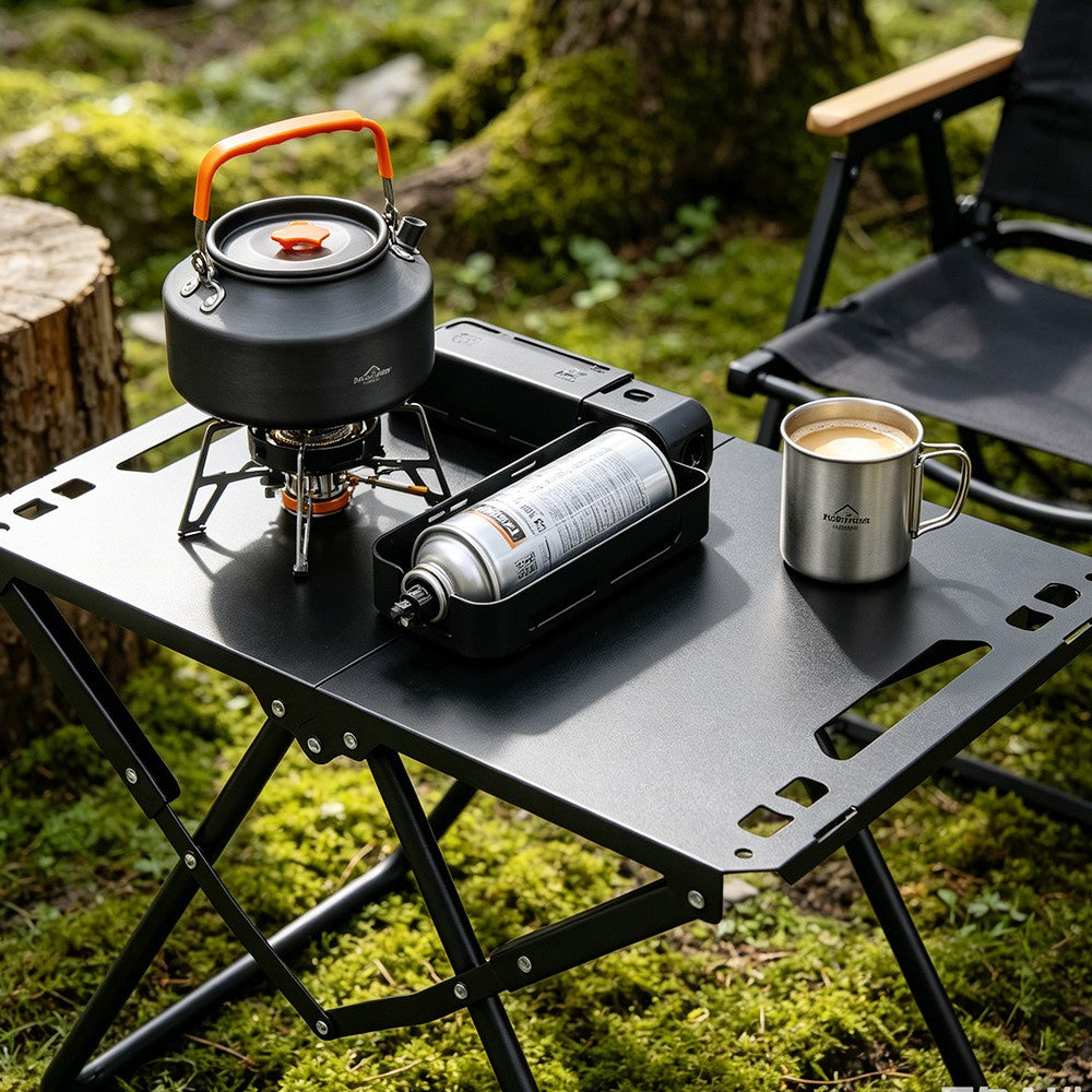 Folding Camping Table Metal Picnic Portable Party BBQ Tables Indoor Outdoor UK
