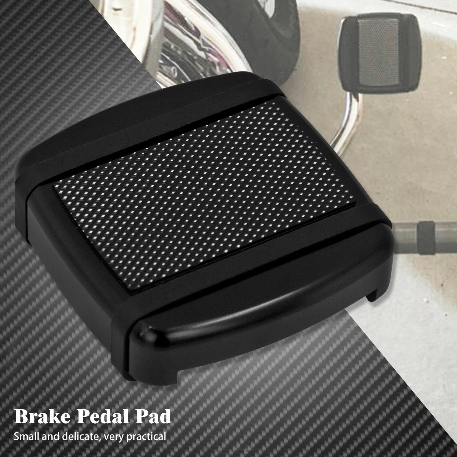 Black Non-Slip Brake Pedal Pad Cover Fit For Harley Softail FX 1984-2017 Dyna 17