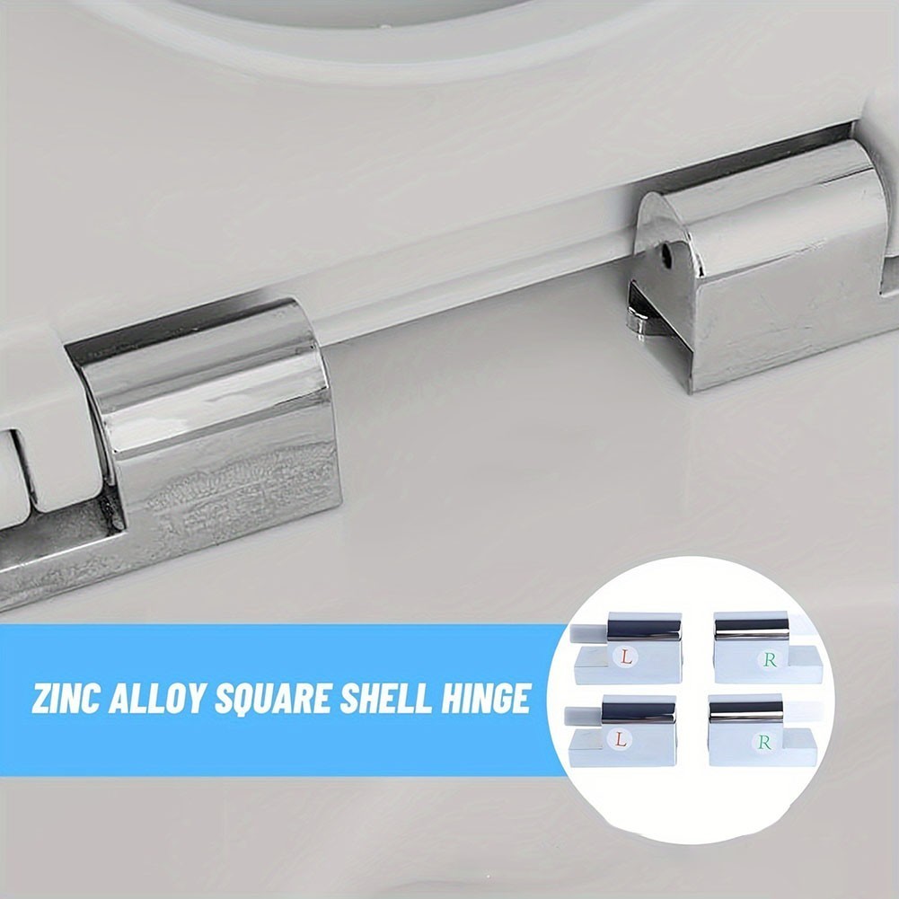 Toilet Seat Replacement Hinges with Soft Close Mechanism for Easy Install