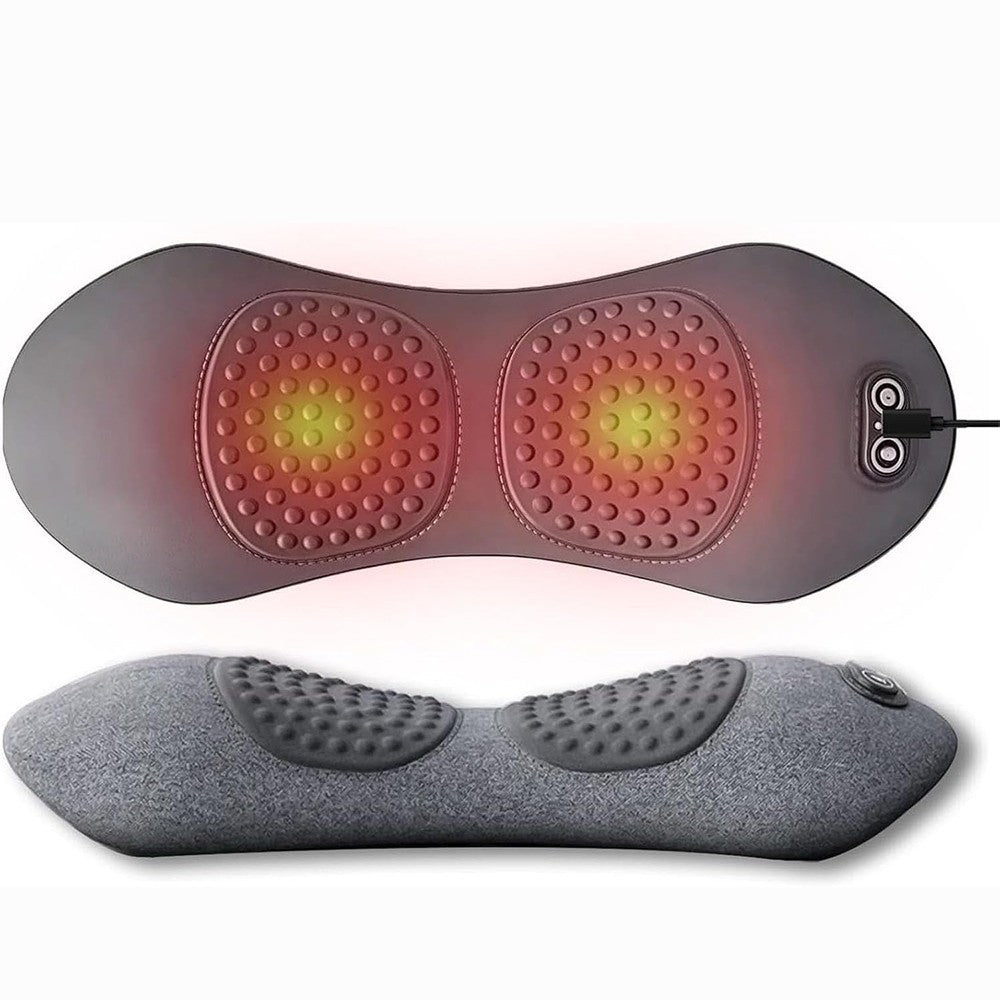 3-in-1 Electric Lumbar Support Pillow with Heat,Vibration &Traction,Waist Relief