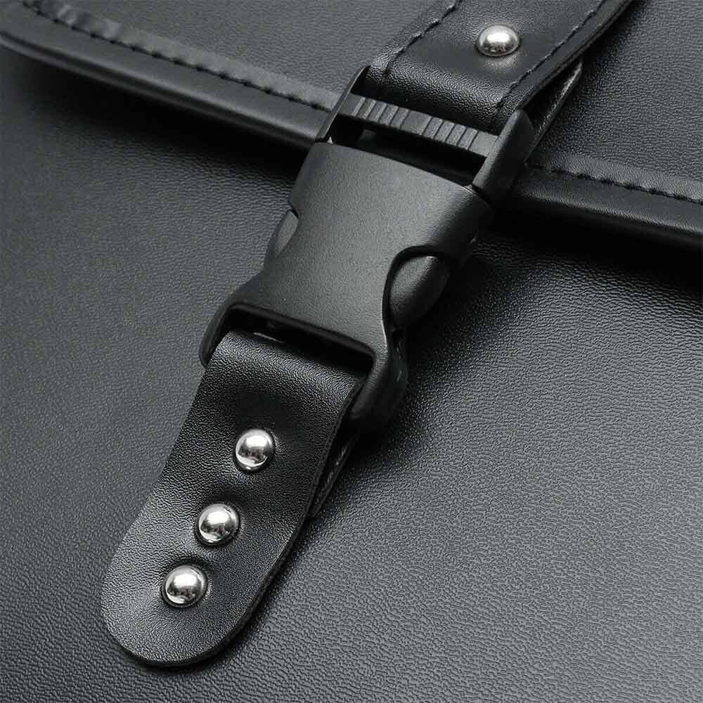 2x Motorbike Saddle Bags Luggage Pouch PU Leather Motorcycle Panniers Universal