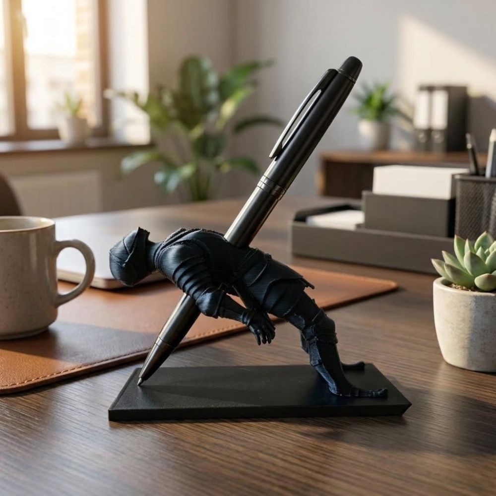 1pc Creative Pen Stand Knight Pen Holder Pencils Holder Warrior Desk Organizer