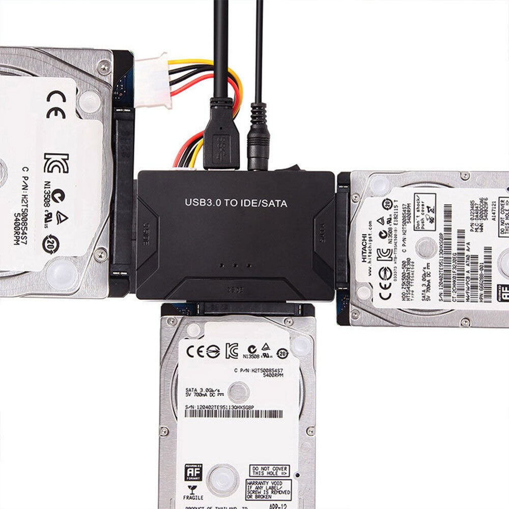 Hard Drive Reader IDE SATA to USB 3.0 Adapter External Converter Kit with Power