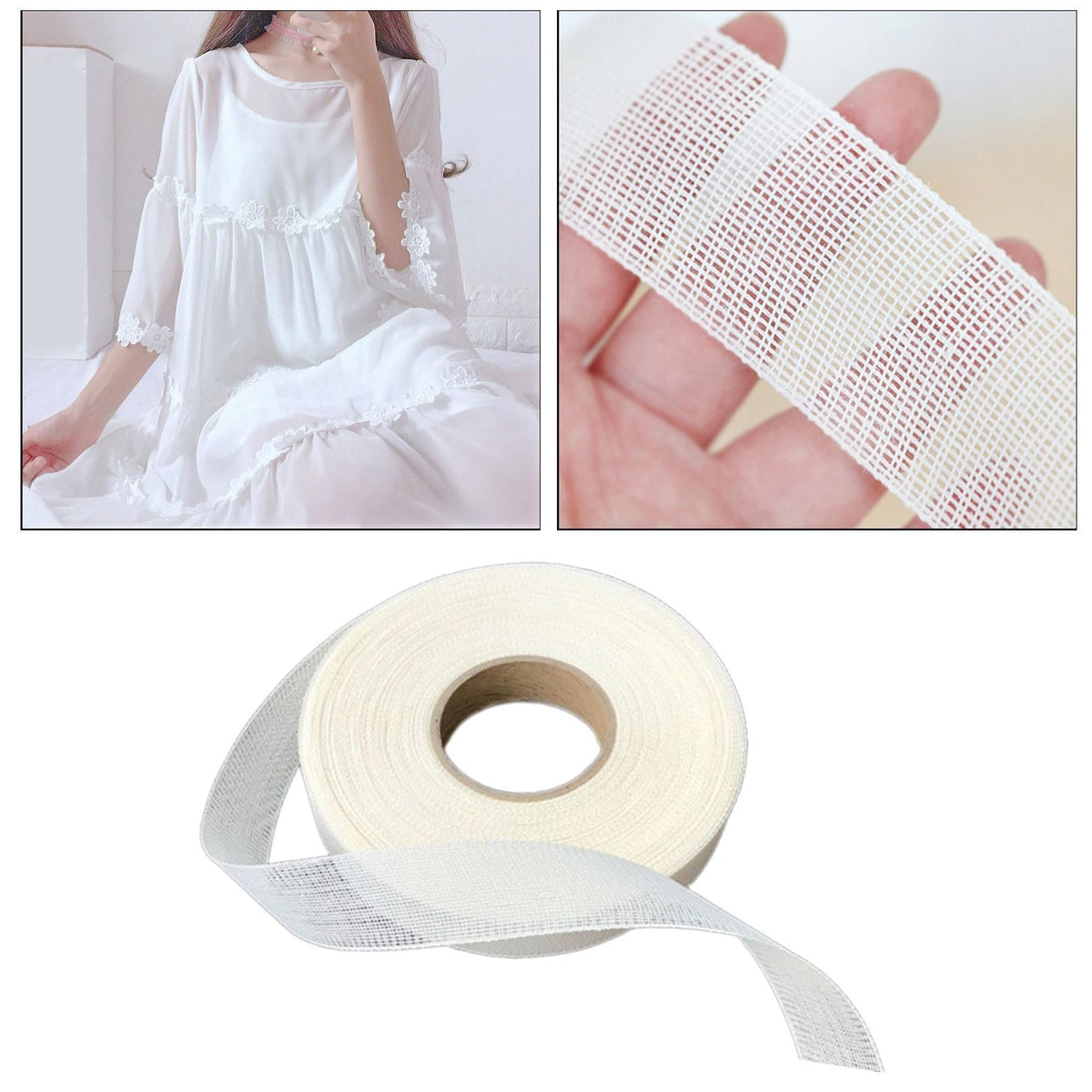 Stitched Hem Sewing Crafts Hemming Garment Web Tape Fishbone Accessories for