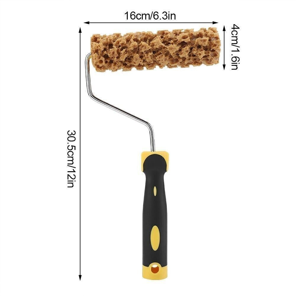 Texture Pattern Paint Roller Brush W/Handle Decorate For Wall Painting Tool