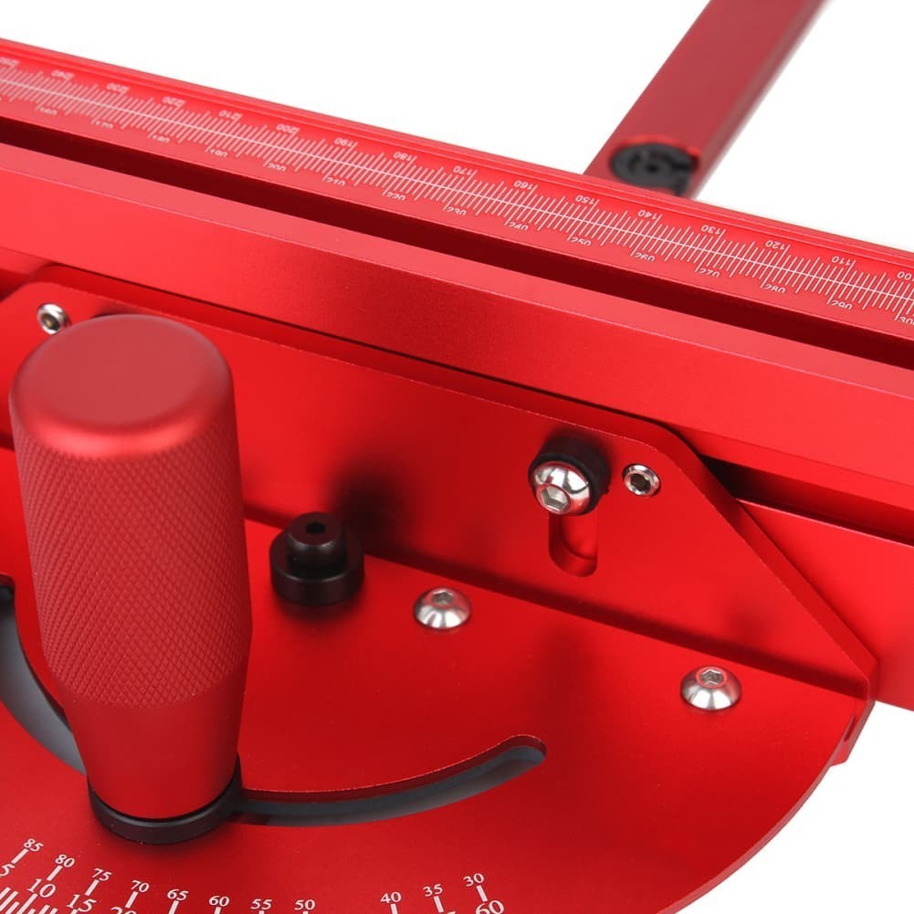 Accurate Aluminum Miter Gauge for Table Saws with Flexible Angle Locking System
