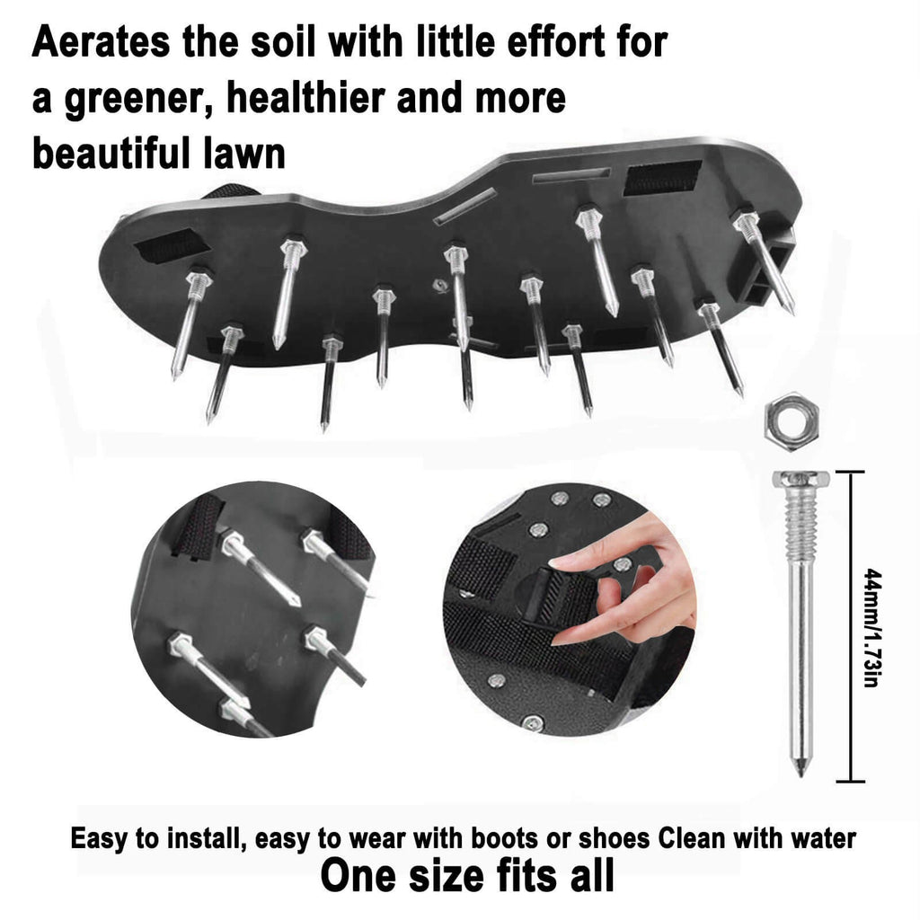 Adjustable Straps Lawn Aerator Spiked Shoes Grass Aerating Sandals