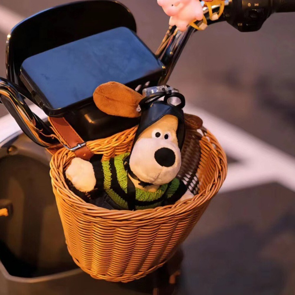 Rattan Bicycle Front Basket Handwoven Kids Adult Bike Handlebar Carrier Bags UK