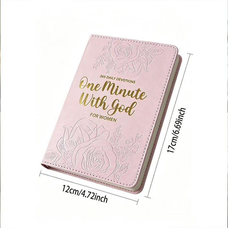 One Minute With God for Women 365 Daily Devotions PU Leather Flexcover Gift Book