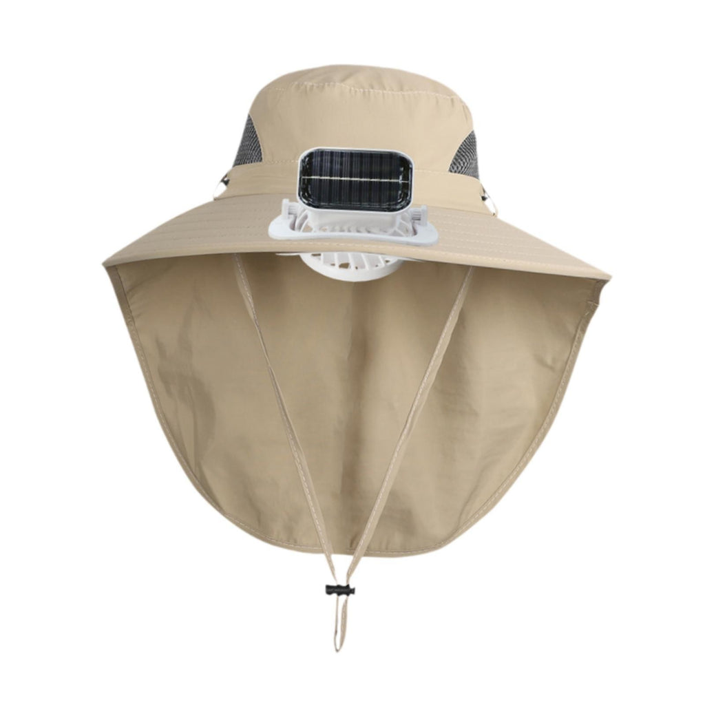Kids Wide Brim Hat with Solar Fan Sunscreen Cooling Hat for Boys Girls