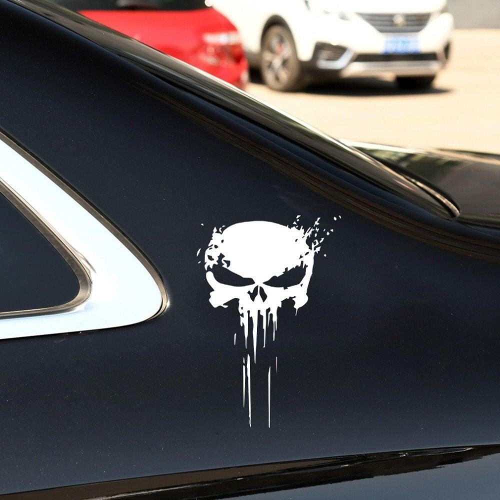 15*10cm Punisher Skull Sticker 3D Car Stickers Car Vinyl Reflective Sticker