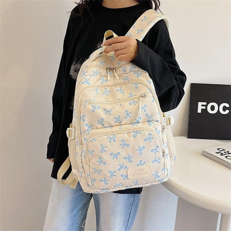 3pcs/set School Bag for Girls Cute Backpack Sets Bow Tie Rucksack for Teenage