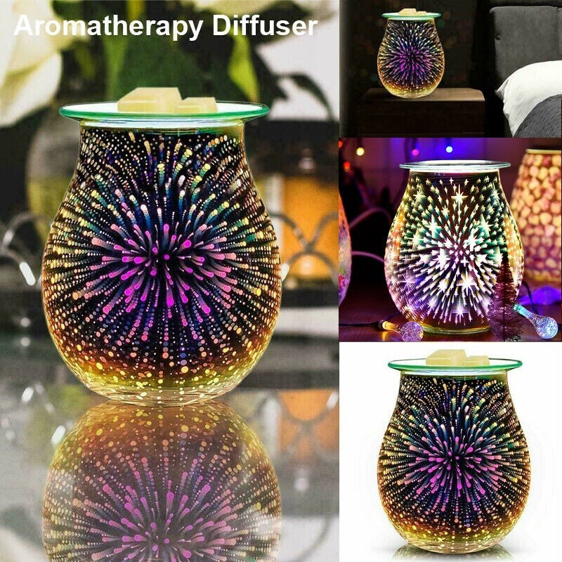 Aroma Electric Wax Melt Burner Firework Star Lamp Night Light Diffuser Warmer