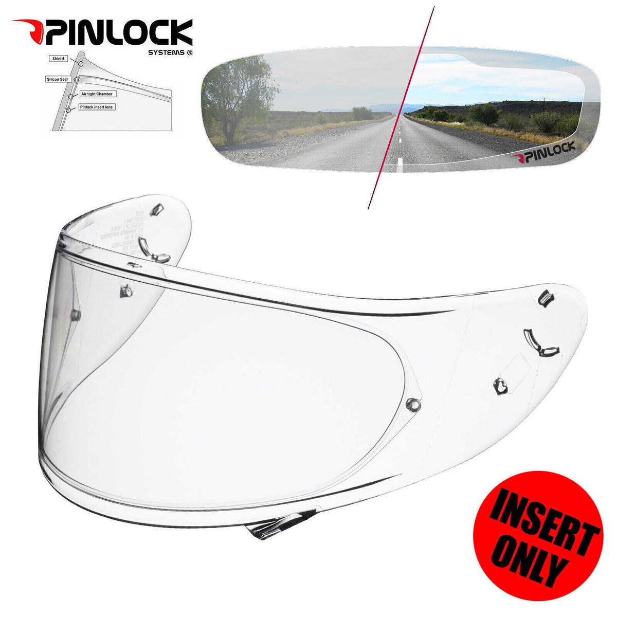 LS2 FF353 Rapid Motorcycle Motorbike Helmet Pinlock Visor Insert Clear Anti-Fog！
