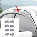 8x In Channel Wind/Rain Deflectors Fitting Clips Car Rain Eyebrow Clip More Safe