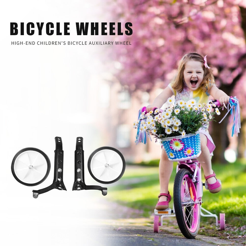 Kid Bicycle Auxiliary Training Wheels Stabilisers for 16-24 inch MTB Bike