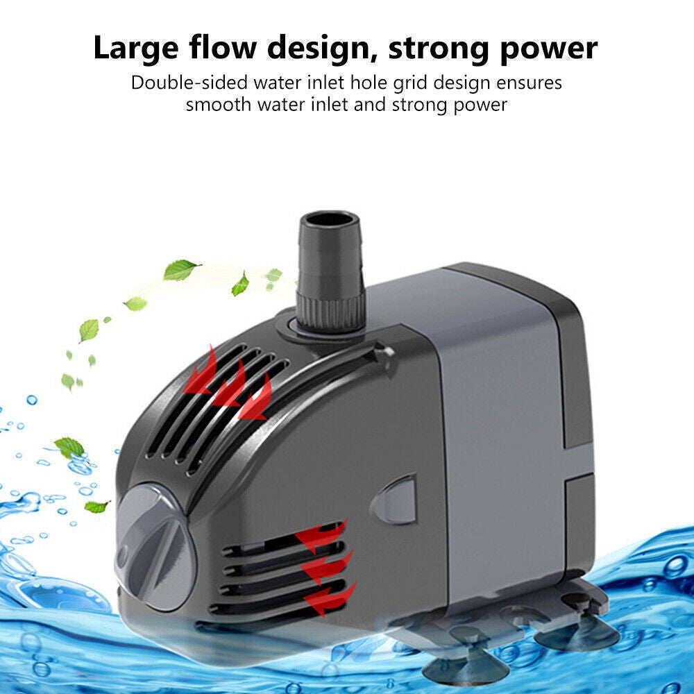 Water Pump Submersible Fountain Garden Pond Aquarium Fish Tank Feature