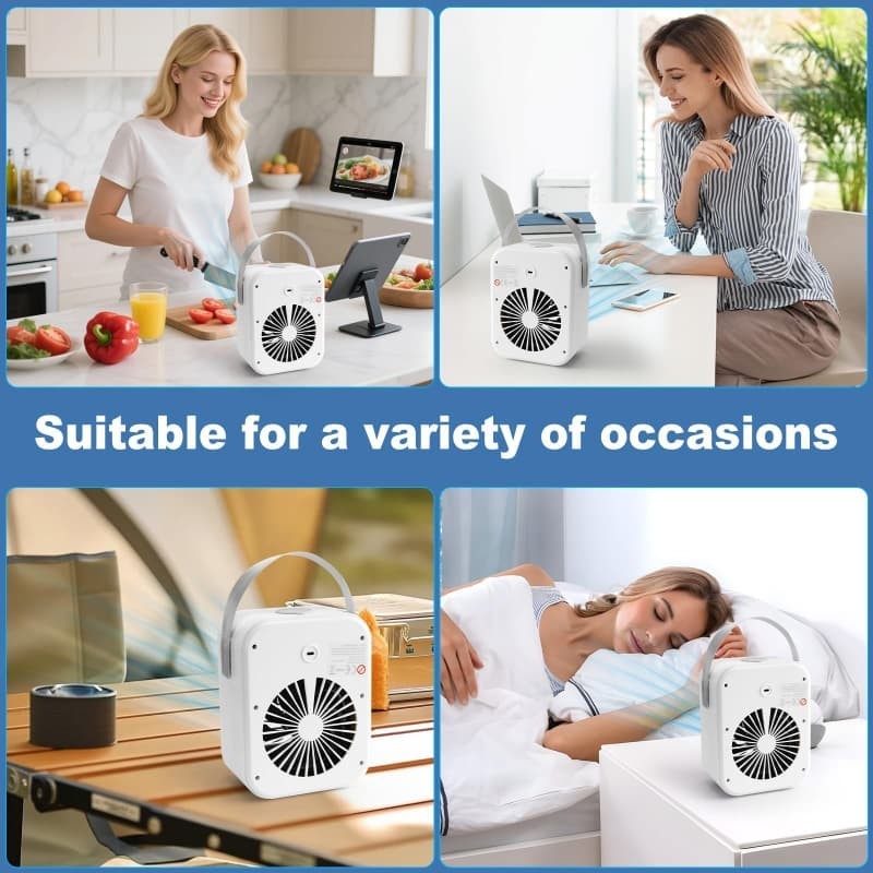 Mini Air Conditioner 3-in-1 - Portable Evaporative Cooler Fan & Humidifier White