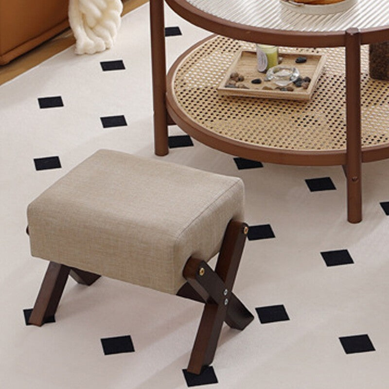 Small Footstool Shoe Changing Stool Padded Foot Rest Stool Entryway Living Room.