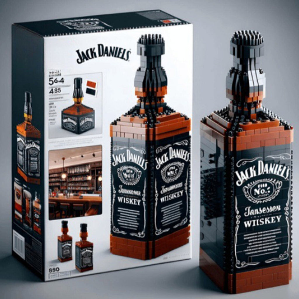 Interesting Whiskey Bottle New Building Blocks Finished Decoration Gift 2025